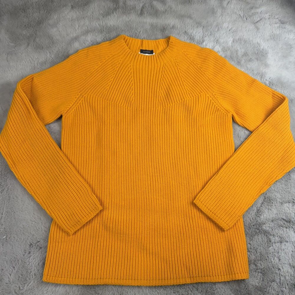 Jil Sander Distinct Knit Sweater Wool Made in Italy 50 / L  Men’s Luxury Orange